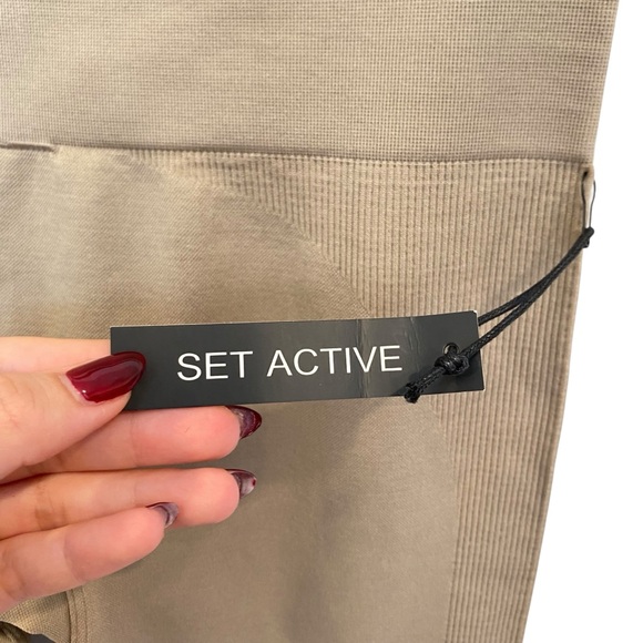 Set Active Sculptflex Seamless Active Leggings In Tan Breeze - Picture 9 of 11